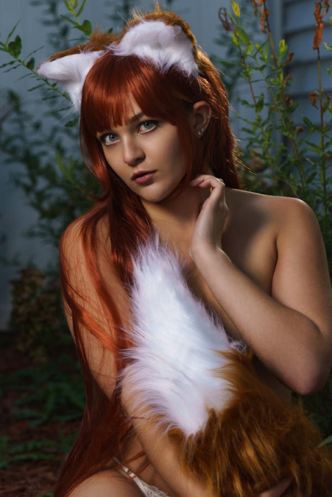 free-photo-of-young-woman-wearing-lingerie-and-fox-ears-1